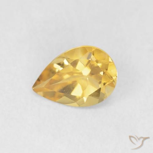 0.61ct 자연스러운 골든 황수정, 배 모양, VVS