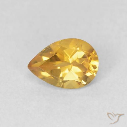 0.70ct 자연스러운 골든 황수정, 배 모양, VVS