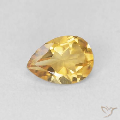 0.67ct 자연스러운 골든 황수정, 배 모양, VVS