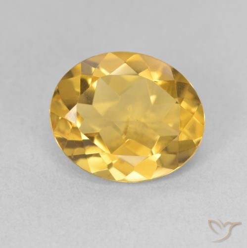 3.31ct 자연스러운 딥 골드 황수정, 타원형, VS