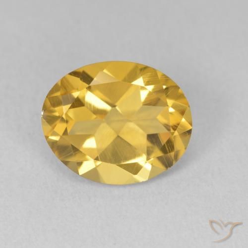 2.98ct 자연스러운 골든 황수정, 타원형, VS