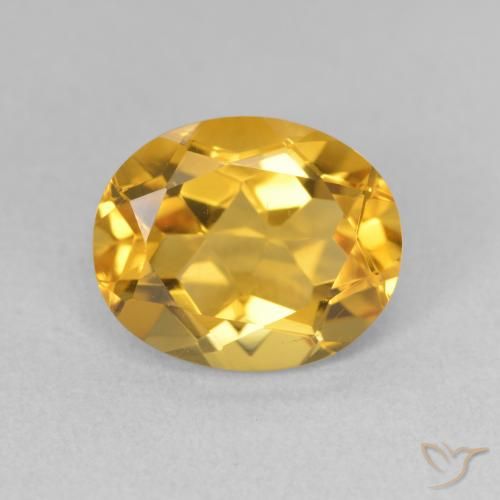 3.55ct 자연스러운 골든 황수정, 타원형, VS
