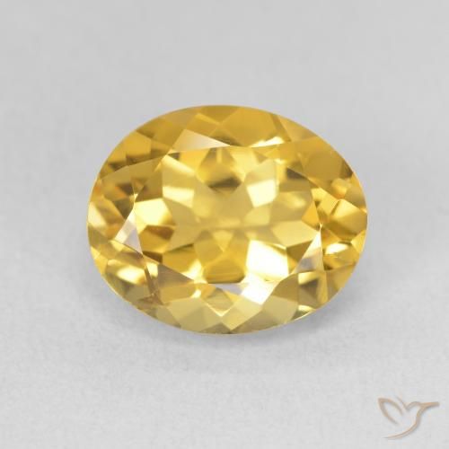 3.51ct 자연스러운 미디엄 골든 황수정, 타원형, VS
