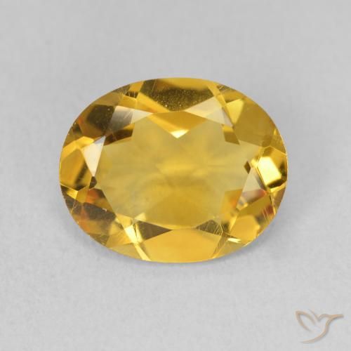 2.69ct 자연스러운 골든 황수정, 타원형, VVS-VS