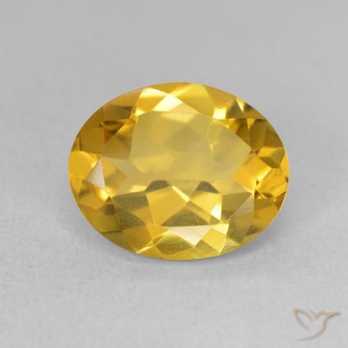 3.08ct 자연스러운 미디엄 골든 황수정, 타원형, VVS-VS