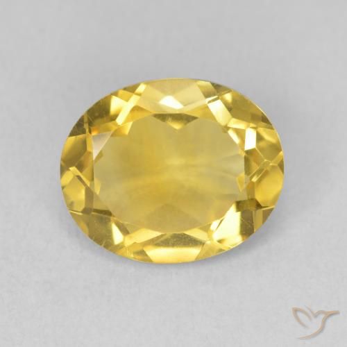 3.17ct 자연스러운 미디엄 골든 황수정, 타원형, VVS-VS