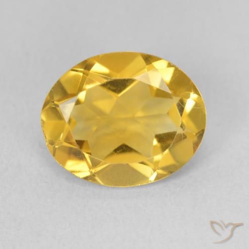 2.85ct 자연스러운 미디엄 골든 황수정, 타원형, VS