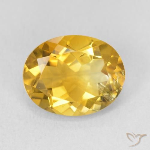 3.49ct 자연스러운 골든 황수정, 타원형, VS