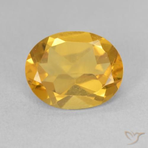 2.94ct 자연스러운 딥 골든 오렌지 황수정, 타원형, VS