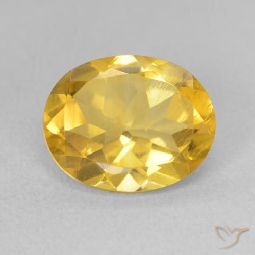 3.18ct 자연스러운 미디엄 골든 황수정, 타원형, VS