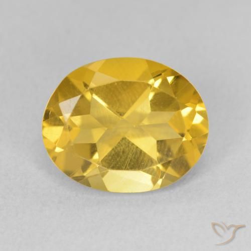 3.07ct 자연스러운 미디엄 골든 황수정, 타원형, VS