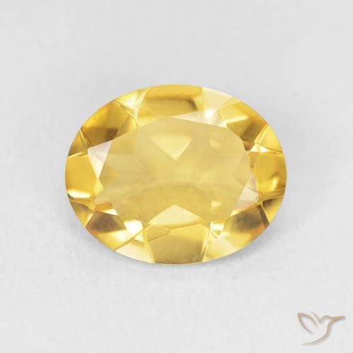 2.71ct 자연스러운 골든 황수정, 타원형, VVS