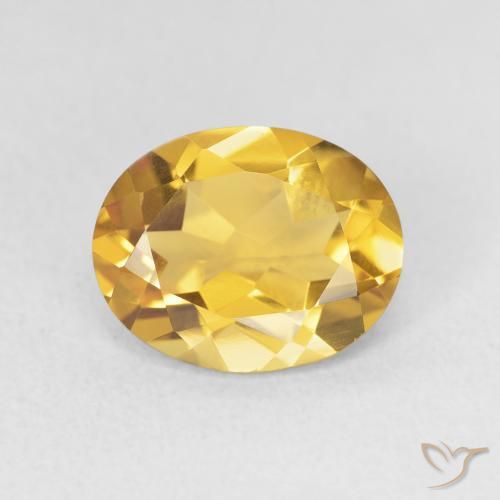 3.02ct 자연스러운 골든 황수정, 타원형, VVS