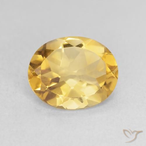 2.94ct 자연스러운 딥 골드 황수정, 타원형, VS