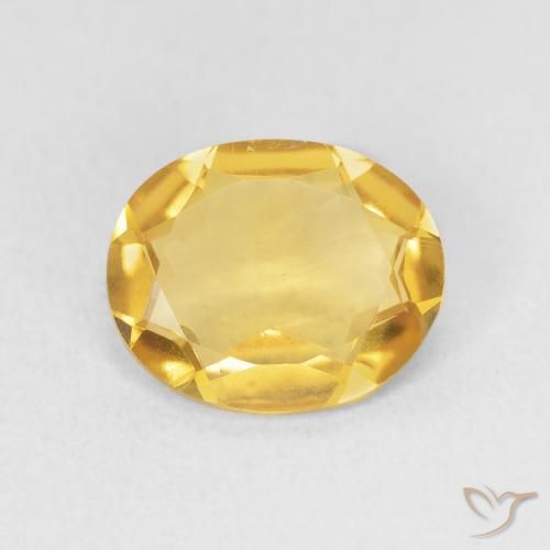 2.64ct 자연스러운 브라이트 골드 황수정, 타원형, VS