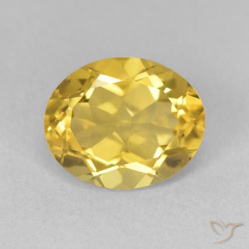 3.32ct 자연스러운 골든 오렌지 황수정, 타원형, VVS-VS