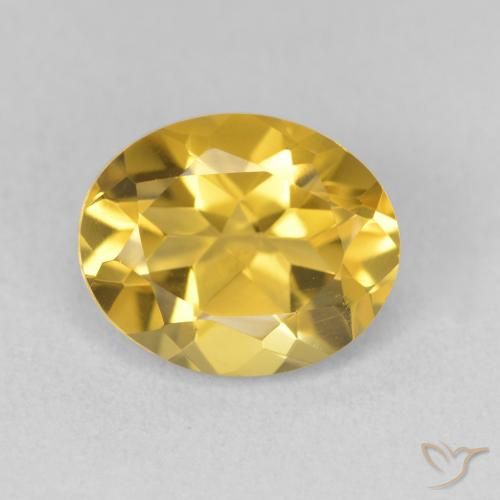 3.39ct 자연스러운 딥 골드 황수정, 타원형, VVS-VS