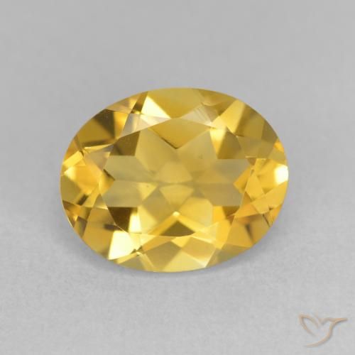 3.18ct 자연스러운 딥 골드 황수정, 타원형, VVS-VS