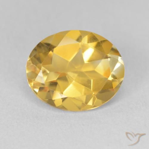 3.51ct 자연스러운 골든 오렌지 황수정, 타원형, VVS
