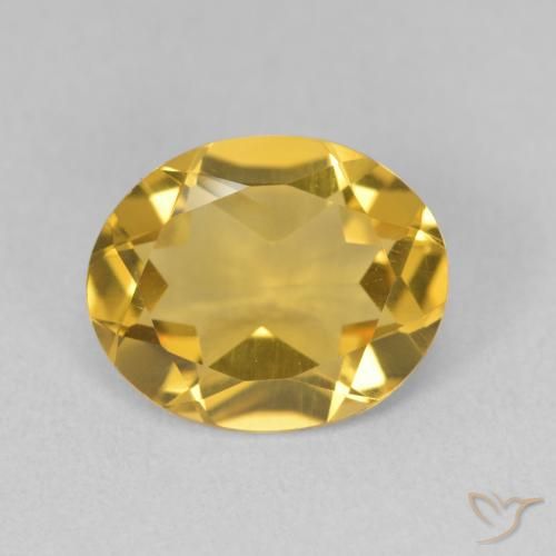 2.86ct 자연스러운 미디엄 골든 황수정, 타원형, VVS-VS