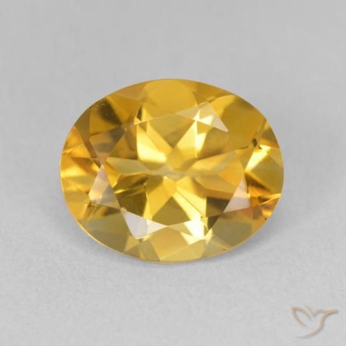 3.28ct 자연스러운 골든 황수정, 타원형, VVS