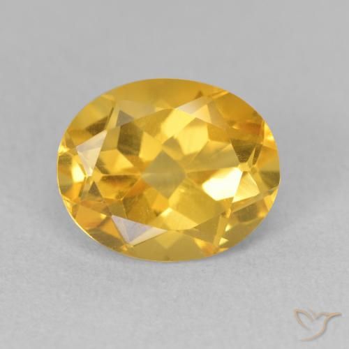 3.33ct 자연스러운 브라이트 골드 황수정, 타원형, VS