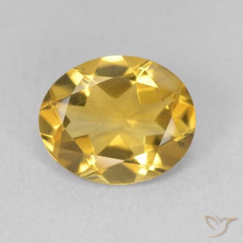 3.03ct 자연스러운 골든 황수정, 타원형, VS