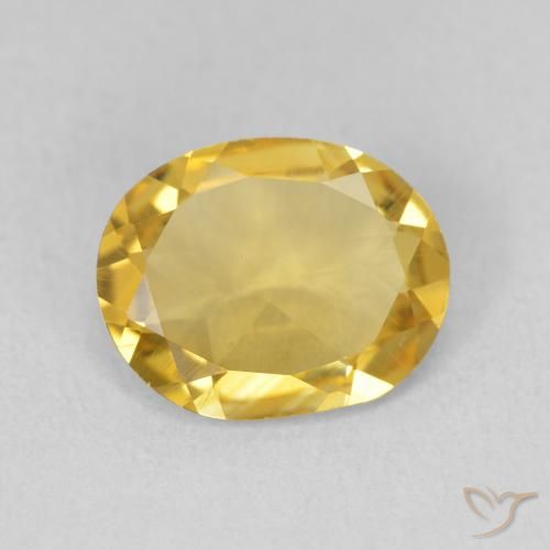 2.38ct 자연스러운 골든 황수정, 타원형, VS