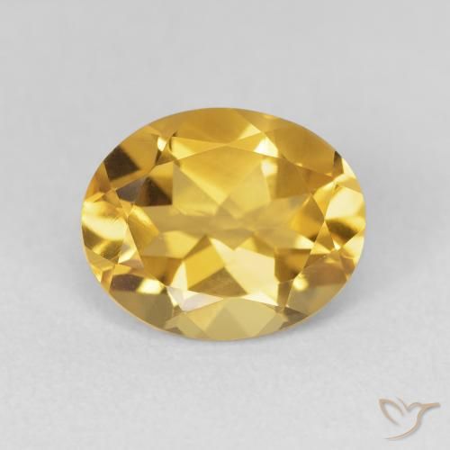 3.48ct 자연스러운 골든 황수정, 타원형, VVS-VS