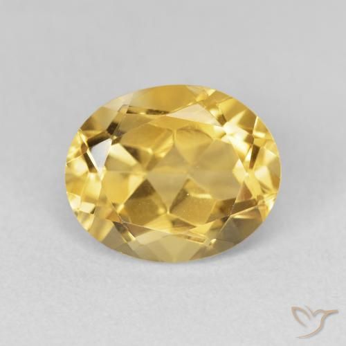 3.43ct 자연스러운 골든 황수정, 타원형, VVS-VS