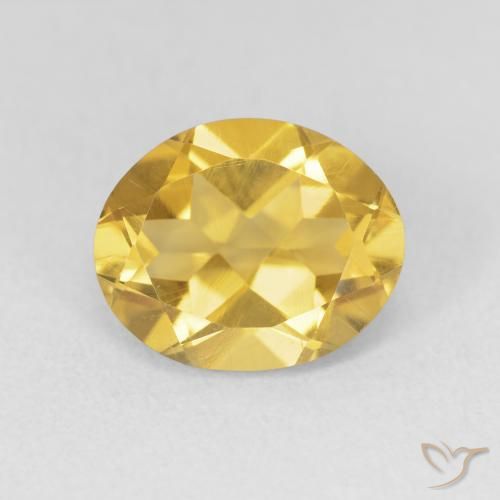 3.20ct 자연스러운 미디엄 골든 황수정, 타원형, VVS-VS