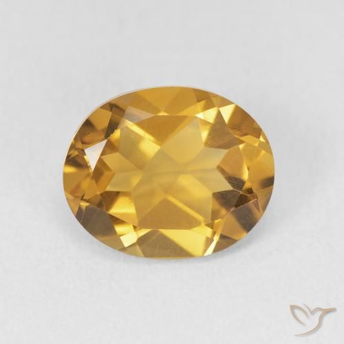 3.20ct 자연스러운 Medium Dark-Golden 황수정, 타원형, VVS-VS