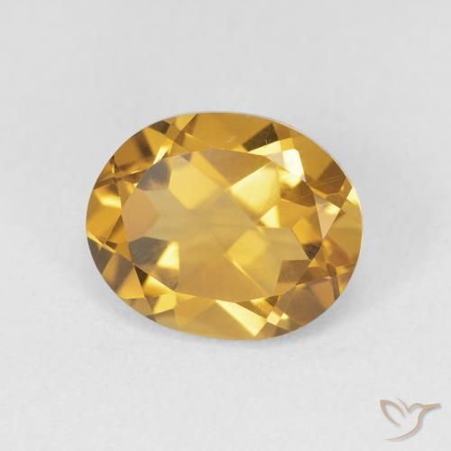 3.20캐럿 천연 Medium Dark-Golden 황수정, 타원형, VVS-VS