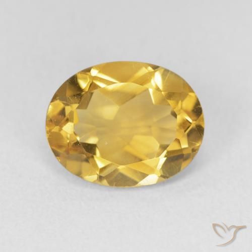 3.18ct 자연스러운 골든 황수정, 타원형, VVS-VS