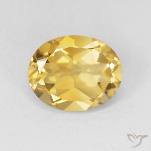 3.48ct 자연스러운 골든 황수정, 타원형, VVS-VS