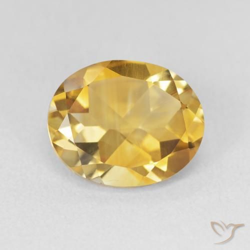 3.38ct 자연스러운 딥 골드 황수정, 타원형, VVS-VS