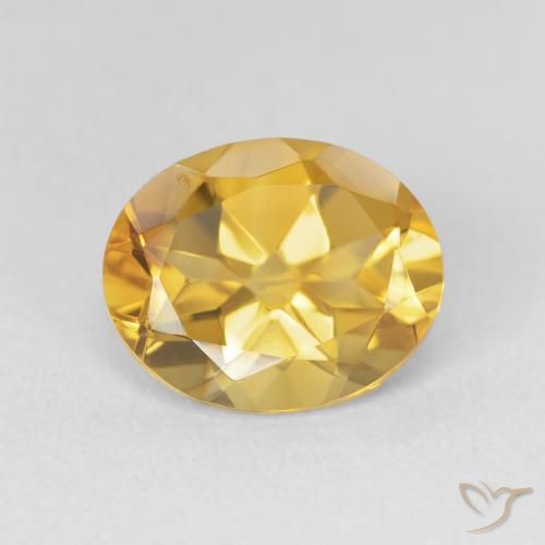 3.32ct 자연스러운 브라이트 골드 황수정, 타원형, VVS-VS