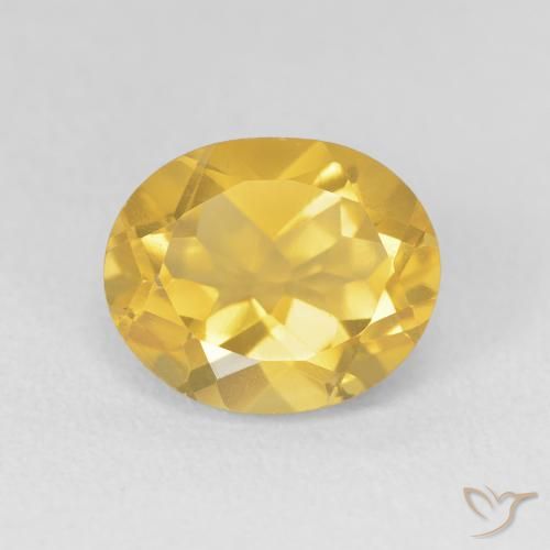 3.78ct 자연스러운 골든 오렌지 황수정, 타원형, VVS-VS