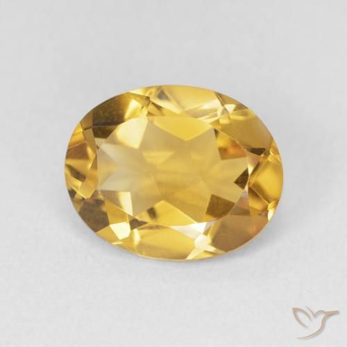 3.23캐럿 천연 Medium Light-Golden 황수정, 타원형, VVS-VS
