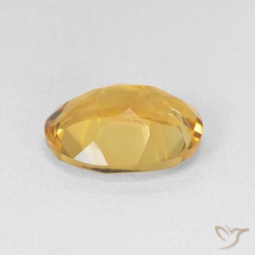 3.23캐럿 천연 Medium Light-Golden 황수정, 타원형, VVS-VS