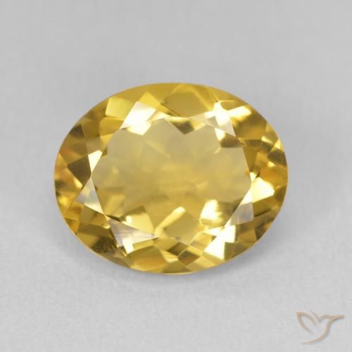3.31ct 자연스러운 골든 황수정, 타원형, VVS-VS