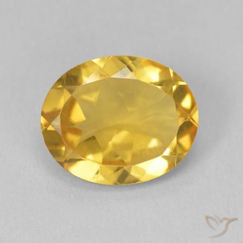 3.04ct 자연스러운 브라이트 골드 황수정, 타원형, VVS-VS