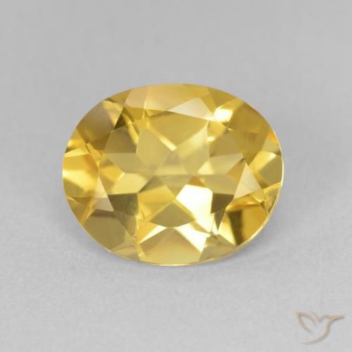 2.94ct 자연스러운 골든 오렌지 황수정, 타원형, VVS-VS