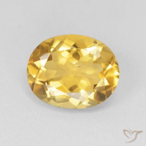 3.30ct 자연스러운 딥 골드 황수정, 타원형, VVS