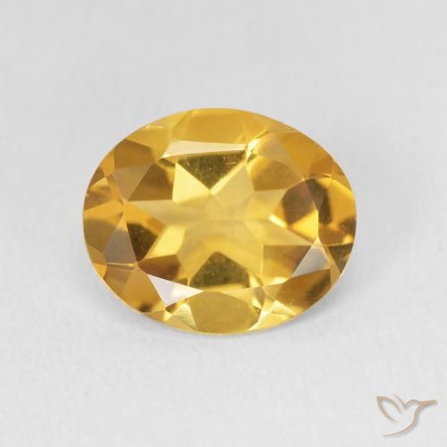 2.58ct 자연스러운 골든 황수정, 타원형, VVS