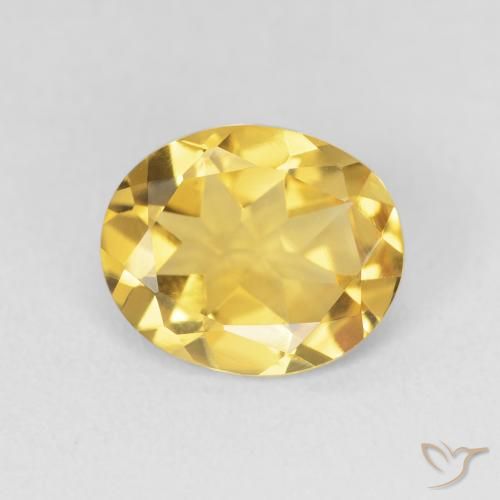 2.63ct 자연스러운 골든 황수정, 타원형, VVS