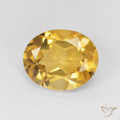 3.36ct 자연스러운 골든 황수정, 타원형, VVS