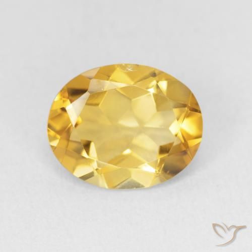 2.63ct 자연스러운 골든 황수정, 타원형, VVS