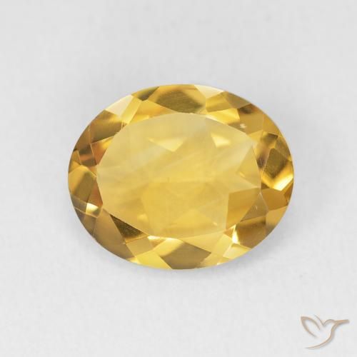 2.78ct 자연스러운 골든 황수정, 타원형, VVS