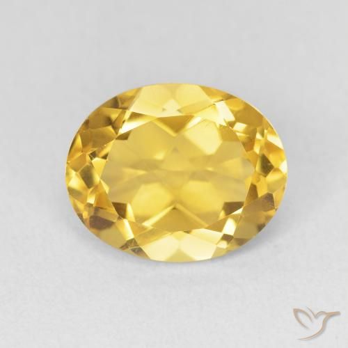 3.52ct 자연스러운 골든 황수정, 타원형, VVS
